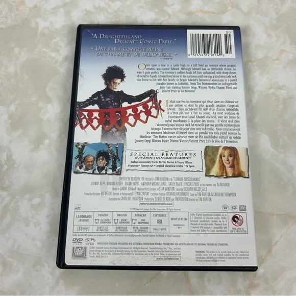 Edward Scissorhands Anniversary Edition DVD - Picture 2 of 4